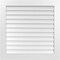 Ekena Millwork Vertical Surface Mount PVC Gable Vent: Non-Functional, w/3-1/2"W x 1"H, Standard Frame, 36"W x 36"H GVPVE36X3601SN - alternate 1